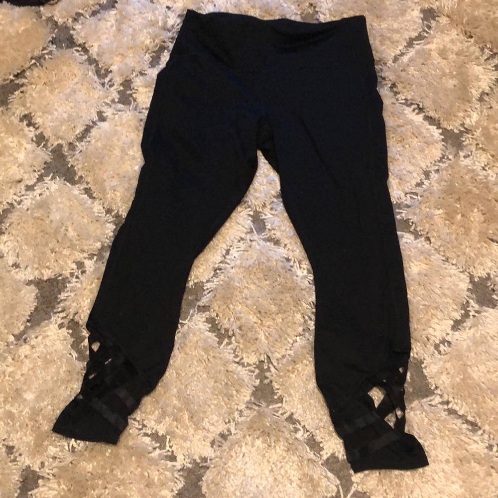 Lace up ankle leggings